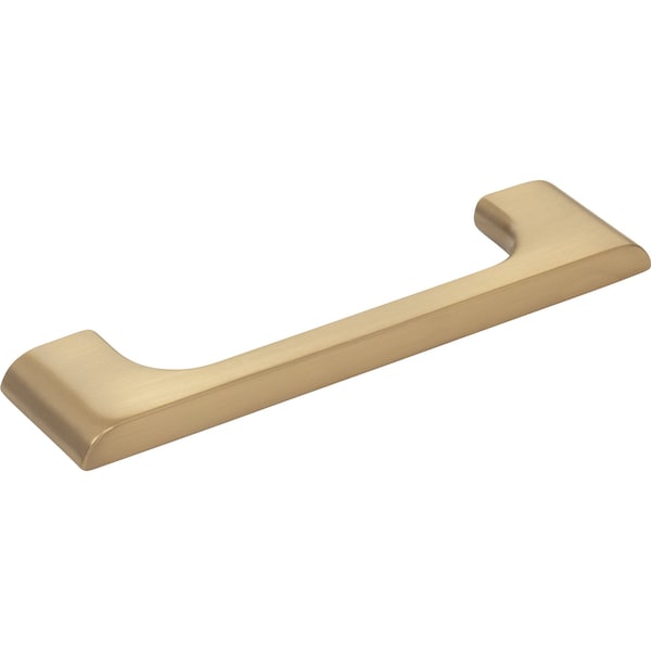 96 Mm Center-to-Center Satin Bronze Asymmetrical Leyton Cabinet Pull